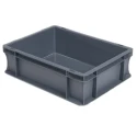 RS PRO 10L Grey Polypropylene Euro Containers 120mm x 300mm x 400mm 725-9158