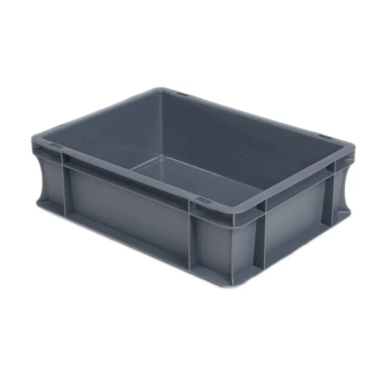 RS PRO 10L Grey Polypropylene Euro Containers 120mm x 300mm x 400mm 725-9158