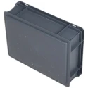 RS PRO 10L Grey Polypropylene Euro Containers 120mm x 300mm x 400mm 725-9158