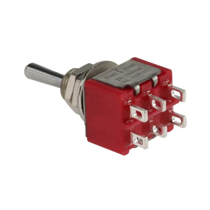 RS Pro DPDT Toggle Switch Panel Mount On-Off-On Solder Terminal 5A 26V DC 112V AC 7347044P