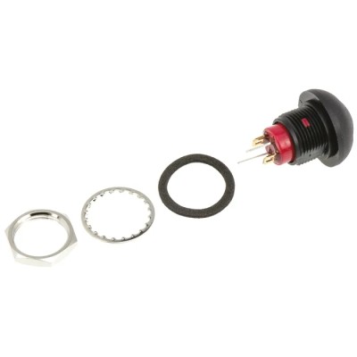 RS PRO Illuminated Miniature Push Button Switch, Momentary Operation, Panel Mount, 13.6 mm Cutout, SPST Contact 734-6713
