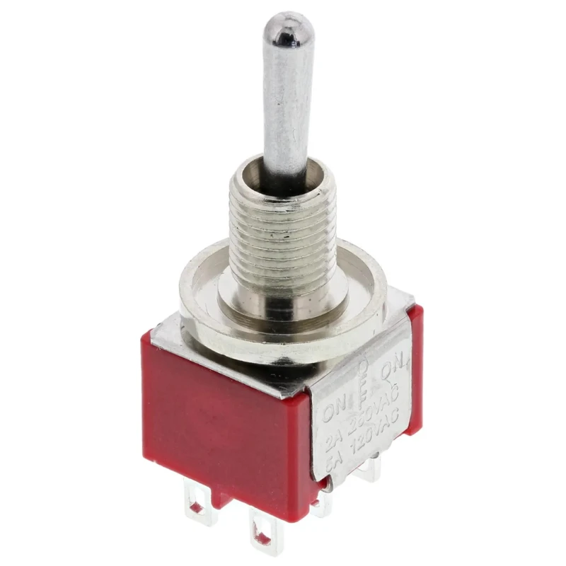 RS PRO Toggle Switch Panel Mount On-Off-On DPDT Solder Terminal 26 V dc 250 V ac 7347047P