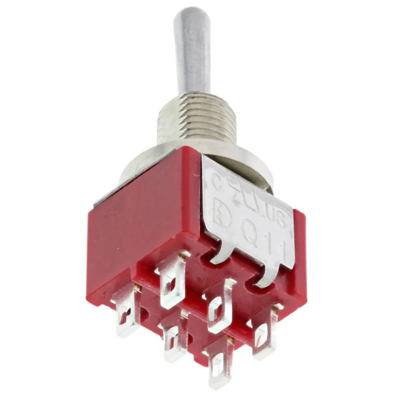 RS PRO Toggle Switch Panel Mount On-Off-On DPDT Solder Terminal 26 V dc 250 V ac 7347047P