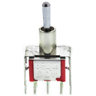 RS PRO Toggle Switch PCB Mount On-On-On DPDT Through Hole Terminal 26 V DC 112 V AC 734-7056