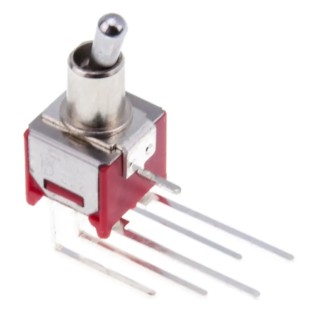 RS PRO PCB Mount Toggle Switch On-On DPDT Through Hole Terminal 15 V dc 240 V ac 734-7189