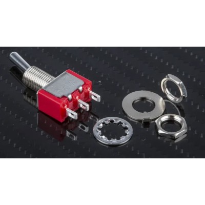 RS PRO Toggle Switch Panel Mount On-On SPDT Solder Terminal 28 V dc 112 V ac 734-7062