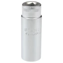 STAHLWILLE 3/8 in Drive 17 mm 12 Point Square Chrome-Plated Steel Socket 65mm Overall Length 02020017