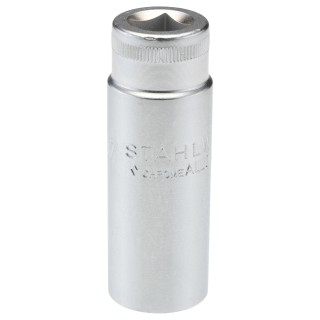 STAHLWILLE 3/8 in Drive 17 mm 12 Point Square Chrome-Plated Steel Socket 65mm Overall Length 02020017