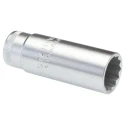 STAHLWILLE 3/8 in Drive 17 mm 12 Point Square Chrome-Plated Steel Socket 65mm Overall Length 02020017