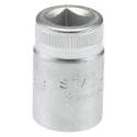 STAHLWILLE 3/8 in Drive 9/16 in 12 Point Square Socket, Chrome Finish, 31mm Overall Length 02410034