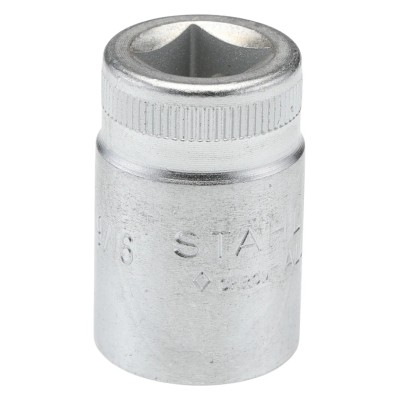 STAHLWILLE 3/8 in Drive 9/16 in 12 Point Square Socket, Chrome Finish, 31mm Overall Length 02410034