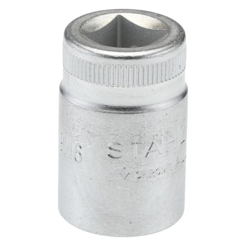 STAHLWILLE 3/8 in Drive 9/16 in 12 Point Square Socket, Chrome Finish, 31mm Overall Length 02410034