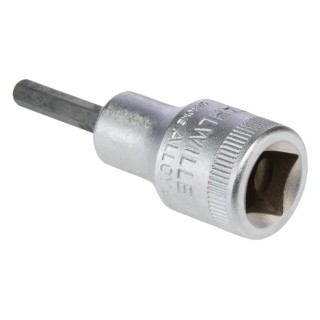 STAHLWILLE 3/8 in Drive Bit Socket Square Drive, Chrome Alloy Steel, 20mm Overall Length 02050004
