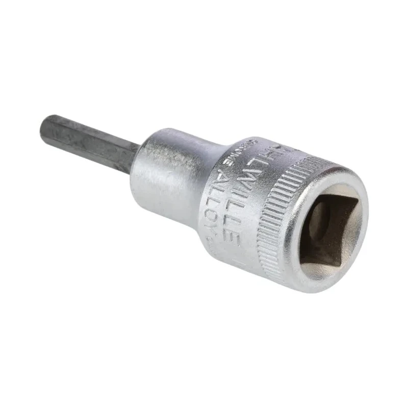 STAHLWILLE 3/8 in Drive Bit Socket Square Drive, Chrome Alloy Steel, 20mm Overall Length 02050004