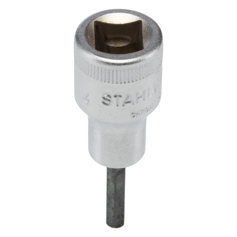 STAHLWILLE 3/8 in Drive Bit Socket Square Drive, Chrome Alloy Steel, 20mm Overall Length 02050004