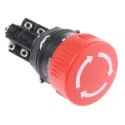 EAO 01 Series Maintained Emergency Stop Push Button, Panel Mount, 16mm Cutout, DPST, IP65 51-259.025