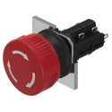 EAO 01 Series Maintained Emergency Stop Push Button, Panel Mount, 16mm Cutout, DPST, IP65 51-259.025
