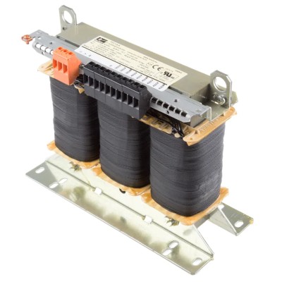 Block 1 kVA Chassis Mount Transformer 3 x 400 V ac EN 61558-2-4 UL 5085-1/-2 CSA 22.2 No.66 VDE 0570 Teil 2-4 DIN TT3 1-4-4