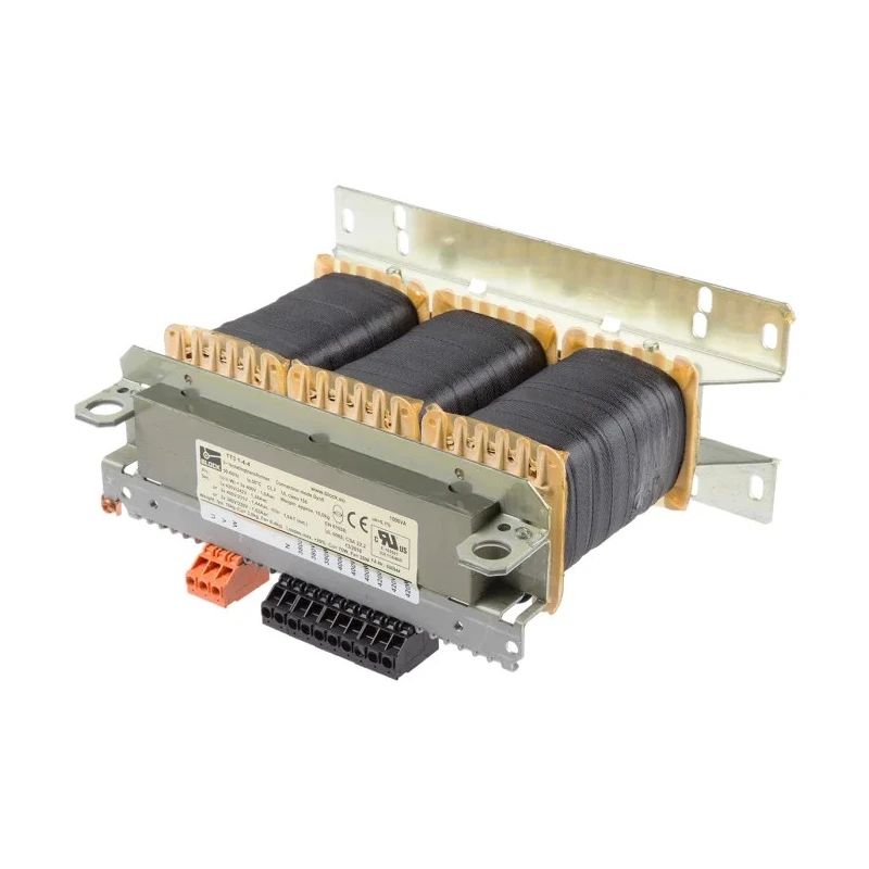 Block 1 kVA Chassis Mount Transformer 3 x 400 V ac EN 61558-2-4 UL 5085-1/-2 CSA 22.2 No.66 VDE 0570 Teil 2-4 DIN TT3 1-4-4