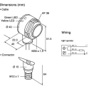 Banner Diffuse Photoelectric Sensor, Barrel Style, 400 mm Detection Range, Relay Output, IP69K, Model T30AW3FF400