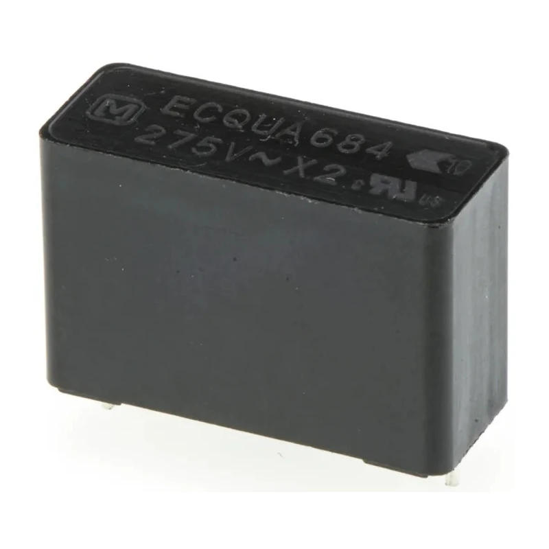 Panasonic ECQUA Film Capacitor X2, ±10 % Tolerance, 680 nF, 275V AC, Through Hole Mount ECQUAAF684KA