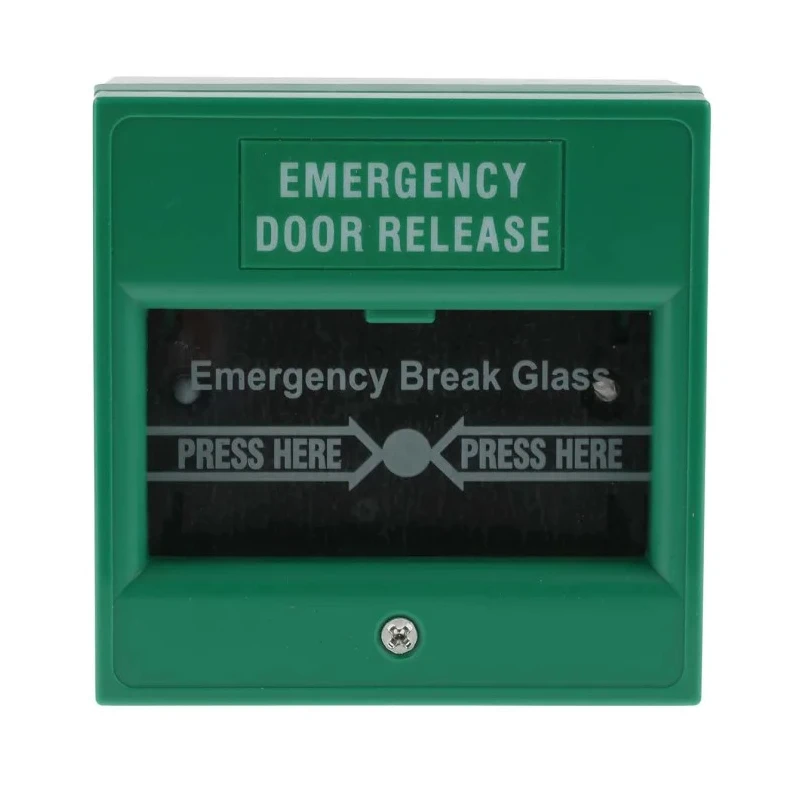 RS PRO Green Emergency Exit Unlocking Box Break Glass Operated Resettable Mains-Powered 741-8284