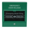 RS PRO Green Emergency Exit Unlocking Box Break Glass Operated Resettable Mains-Powered 741-8284