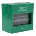 RS PRO Green Emergency Exit Unlocking Box Break Glass Operated Resettable Mains-Powered 741-8284