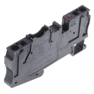 Phoenix Contact Fused DIN Rail Terminal Black 1-Level Spring Cage 24V DC 32A ST 4-FSI/C-LED 3036505