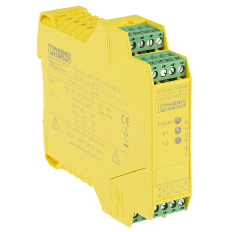 Phoenix Contact PSR-SCP- 24UC/ESL4/3X1/1X2/B 24V AC/DC Safety Relay with 3 Force-Guided Safety Contacts ESL4