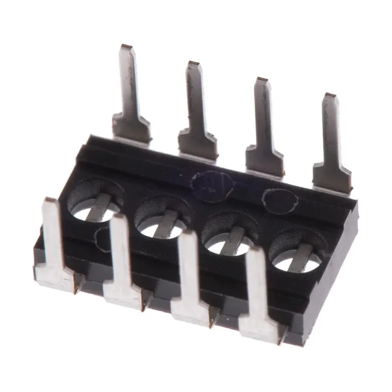 TE Connectivity AMPMODU Shunt Straight Male Black DIP Switch 8 Way 4 Row 2.54 mm Pitch 1825190-3