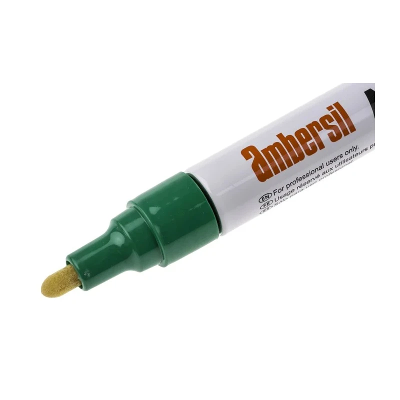 Ambersil Green 3 mm Paint Marker Pen Waterproof for Wood, Cardboard, Glass, Rubber, Metal, Plastic, Tile, Textile 20379-AB