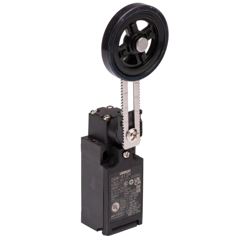 Omron Roller Lever Limit Switch with 1 NO/1 NC Contact, IP67, Plastic Housing, 4A Current Rating, Model 