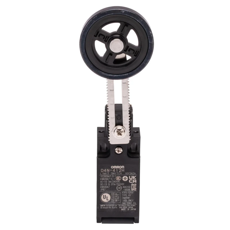 Omron Roller Lever Limit Switch with 1 NO/1 NC Contact, IP67, Plastic Housing, 4A Current Rating, Model 