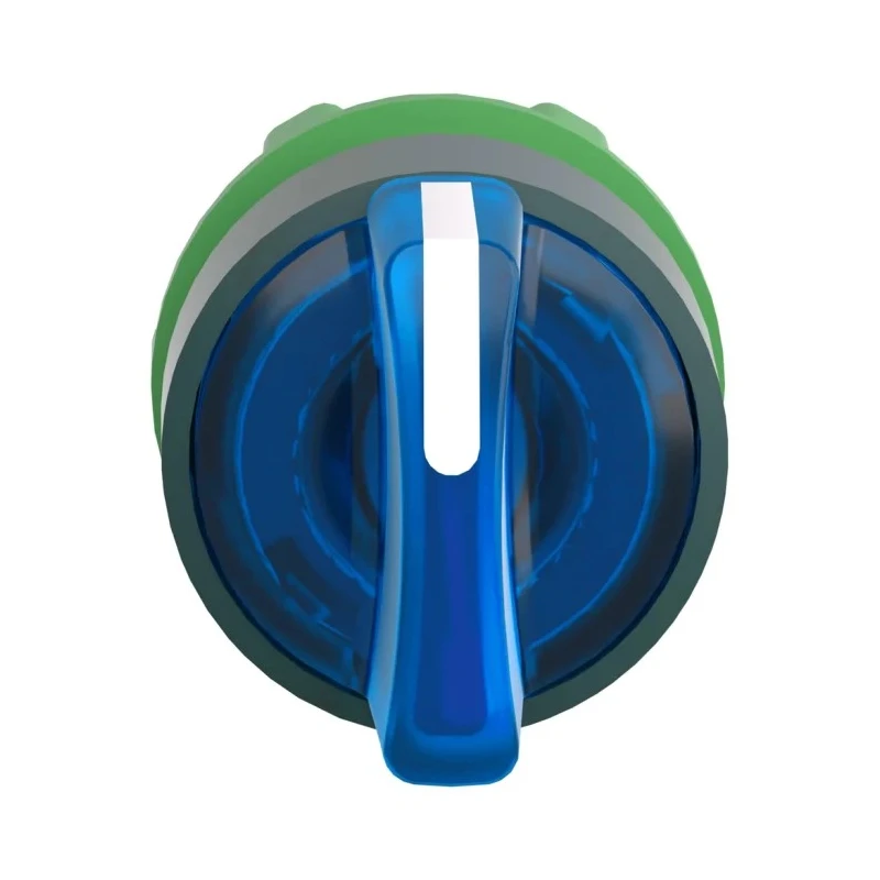 Schneider Electric Harmony Series 3 Position Illuminated Selector Switch Head, 22 mm Cutout, Blue Handle, IP65 ZB5AK1363