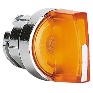 Schneider Electric Harmony Series 3 Position Illuminated Selector Switch Head, 22 mm Cutout, Orange Handle, IP66 ZB4BK1753