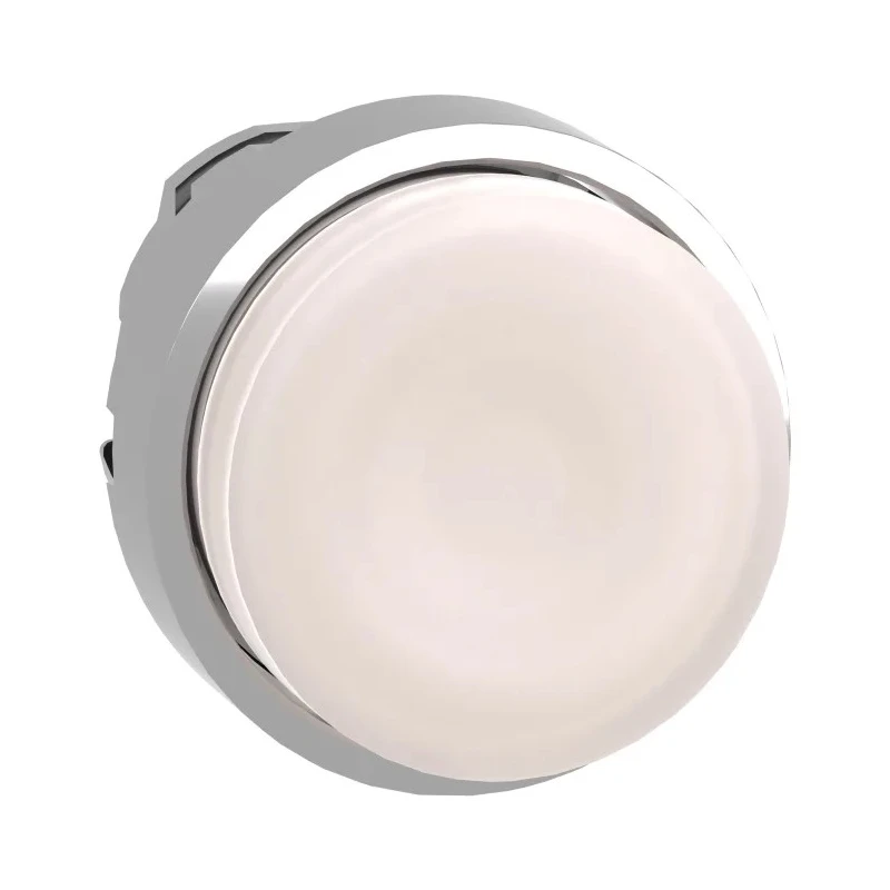 Schneider Electric Harmony XB4 Series White Spring Return Push Button Head, Round, 22 mm Cutout, IP69K, IP66 ZB4BW113