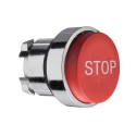 Schneider Electric Harmony XB4 Series Red Spring Return Push Button Head with 22mm Cutout, Metal Material, IP66 ZB4BL434