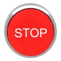 Schneider Electric Harmony XB4 Series Red Spring Return Push Button Head with 22mm Cutout, Metal Material, IP66 ZB4BL434
