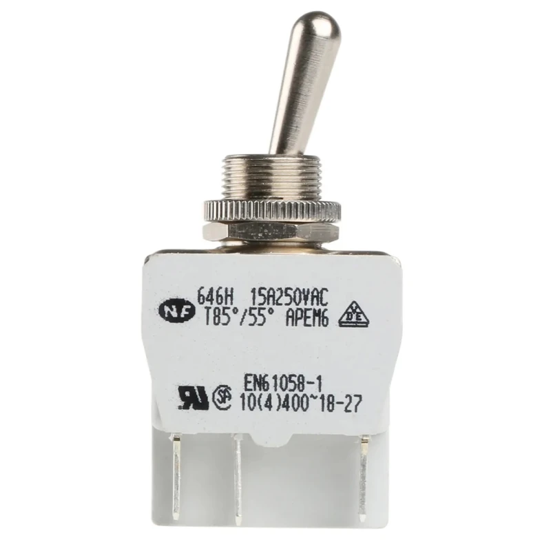 APEM Toggle Switch Panel Mount On-On DPDT Tab Terminal 24V DC 250V AC 646H/2