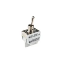 APEM Panel Mount Toggle Switch, On-Off, DPST, Tab Terminal, 24 V DC, 250 V AC, Nickel Plated Brass Actuator 641H/2