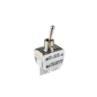 APEM Panel Mount Toggle Switch, On-Off, DPST, Tab Terminal, 24 V DC, 250 V AC, Nickel Plated Brass Actuator 641H/2