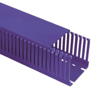 Betaduct Blue Open Slot Cable Trunking, Width 37.5mm, Depth 75mm, Length 2m, Noryl Material, Model 20476034