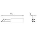 Weller Soldering Iron Tip XNT KN 2 mm Knife 33 mm Length for WP65, WTP90, WXP65, WXP90 T0054486399