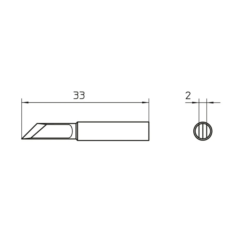 Weller Soldering Iron Tip XNT KN 2 mm Knife 33 mm Length for WP65, WTP90, WXP65, WXP90 T0054486399