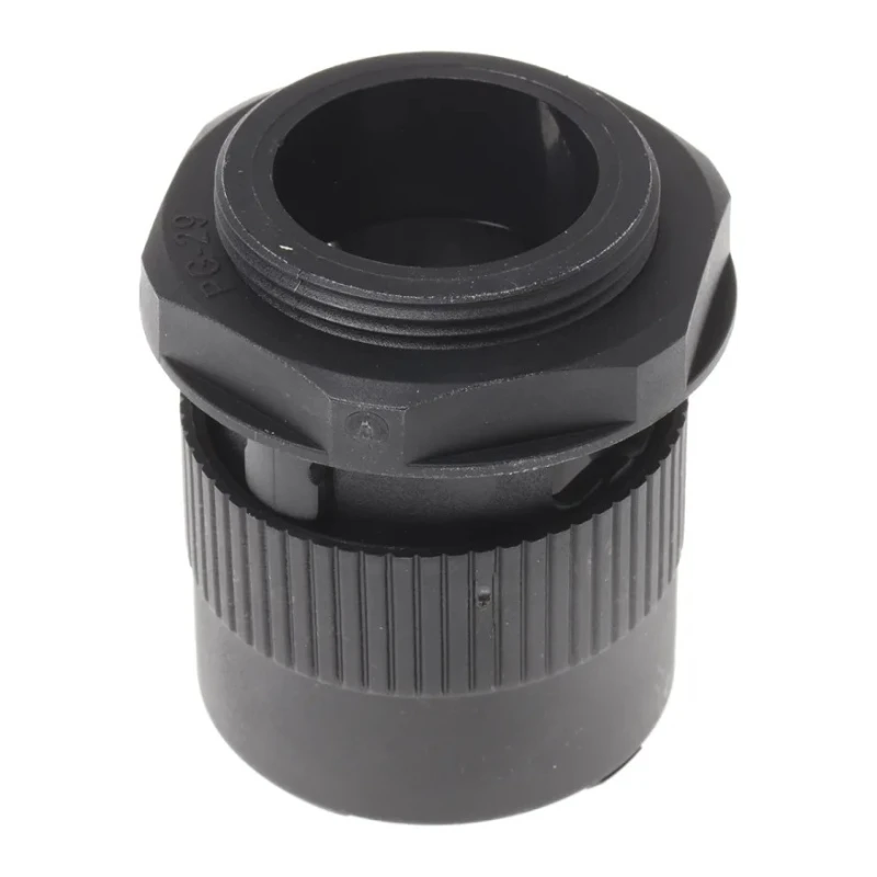 RS PRO Conduit Fitting, 32 mm Nominal Size, PG29 Thread Size, Polyamide 66, Black, Model 755-9063