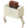 Panasonic Brown Tactile Switch Push Plate 4.3 mm SPST 50mA 12V DC Through Hole EVQPE604T