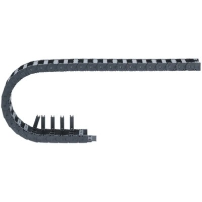 Igus Black Cable Trunking e-chain, W51.5mm x D28mm x L1m, 75mm Minimum Bend Radius, Igumid G Material 1400.038.075.0