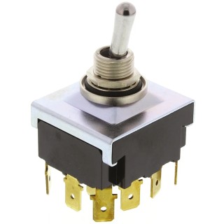 TE Connectivity Toggle Switch Panel Mount On-On 4PDT, Tab Terminal, 30 V dc, 250 V ac A4TN15W04