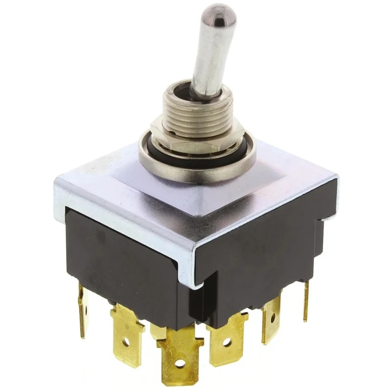 TE Connectivity Toggle Switch Panel Mount On-On 4PDT, Tab Terminal, 30 V dc, 250 V ac A4TN15W04